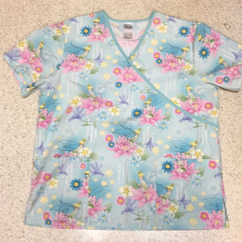 Tinker bell Scrub Top